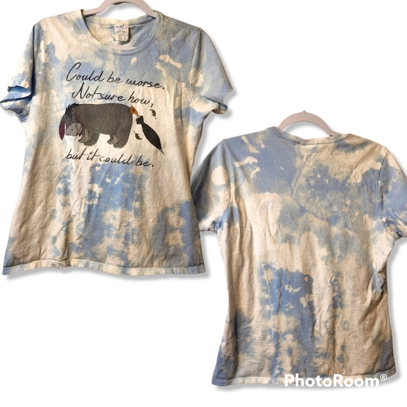 Disney Eeyore "Could be worse." Altered Bleached t-shirt - Picture 1 of 5